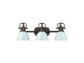 Bathroom Fixtures Three Lights by Golden ( 62 | 3602-BA3 RBZ-SF Duncan ) 