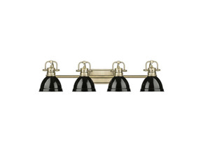 Bathroom Fixtures Four Lights by Golden ( 62 | 3602-BA4 AB-BK Duncan ) 