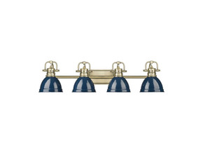 Bathroom Fixtures Four Lights by Golden ( 62 | 3602-BA4 AB-NVY Duncan ) 