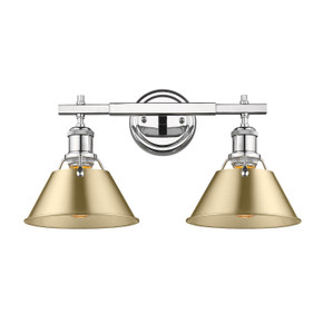 Bathroom Fixtures Two Lights by Golden ( 62 | 3306-BA2 CH-BCB Orwell ) 