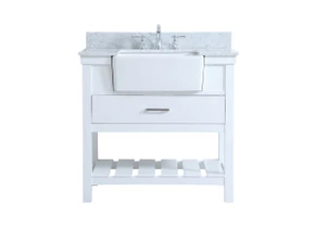 Plumbing Bath Chests/Vanities by Elegant Lighting ( 173 | VF60136WH-BS Clement ) 