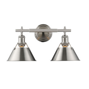 Bathroom Fixtures Two Lights by Golden ( 62 | 3306-BA2 PW-PW Orwell ) 