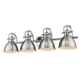 Bathroom Fixtures Four Lights by Golden ( 62 | 3602-BA4 CH-PW Duncan ) 