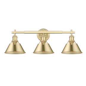Bathroom Fixtures Three Lights by Golden ( 62 | 3306-BA3 BCB-BCB Orwell ) 