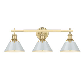 Bathroom Fixtures Three Lights by Golden ( 62 | 3306-BA3 BCB-DB Orwell ) 