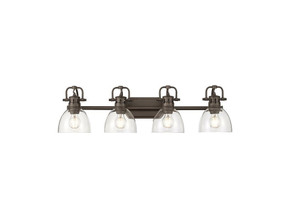 Bathroom Fixtures Four Lights by Golden ( 62 | 3602-BA4 RBZ-CLR Duncan ) 