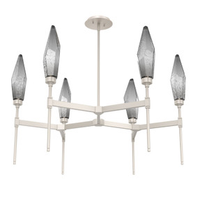 Mid. Chandeliers Glass Up by Hammerton Studio ( 404 | CHB0050-37-BS-CS-001-L3 Rock Crystal ) 