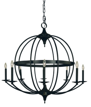 Large Chandeliers Candle by Framburg ( 8 | L1158 MBLACK Aurora ) 