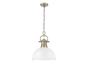 Pendants Metal Shade by Golden ( 62 | 3602-L AB-WHT Duncan ) 