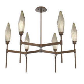Mid. Chandeliers Glass Up by Hammerton Studio ( 404 | CHB0050-37-FB-CB-001-L3 Rock Crystal ) 