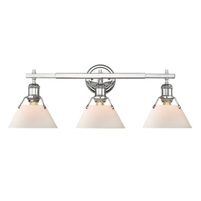 Bathroom Fixtures Three Lights by Golden ( 62 | 3306-BA3 CH-OP Orwell ) 