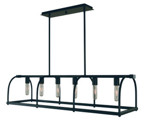 Linear/Island 4 Light + by Framburg ( 8 | 5476 MBLACK Kenmare ) 