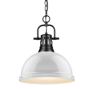 Pendants Metal Shade by Golden ( 62 | 3602-L BLK-WH Duncan ) 