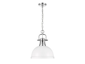 Pendants Metal Shade by Golden ( 62 | 3602-L CH-WHT Duncan ) 