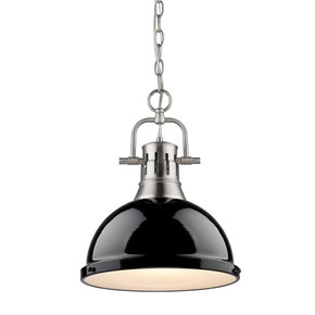 Pendants Metal Shade by Golden ( 62 | 3602-L PW-BK Duncan ) 