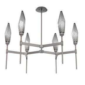 Mid. Chandeliers Glass Up by Hammerton Studio ( 404 | CHB0050-37-GP-CS-001-L3 Rock Crystal ) 