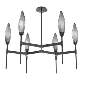 Mid. Chandeliers Glass Up by Hammerton Studio ( 404 | CHB0050-37-MB-CS-001-L3 Rock Crystal ) 