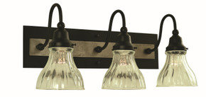 Bathroom Fixtures Three Lights by Framburg ( 8 | 5613 MBLACK/BN Houghton ) 