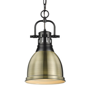 Mini Pendants Metal Shade by Golden ( 62 | 3602-S BLK-AB Duncan ) 
