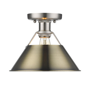 Flush Mounts Metal Shade by Golden ( 62 | 3306-FM PW-AB Orwell ) 