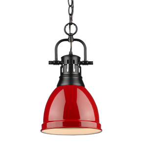 Mini Pendants Metal Shade by Golden ( 62 | 3602-S BLK-RD Duncan ) 