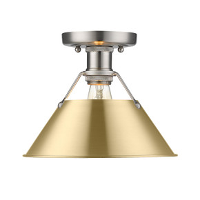 Flush Mounts Metal Shade by Golden ( 62 | 3306-FM PW-BCB Orwell ) 
