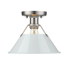 Flush Mounts Metal Shade by Golden ( 62 | 3306-FM PW-DB Orwell ) 