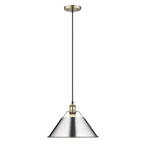 Pendants Metal Shade by Golden ( 62 | 3306-L AB-CH Orwell ) 