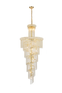 Large Chandeliers Glass Shade by Elegant Lighting ( 173 | V1800SR30G/RC Spiral ) 