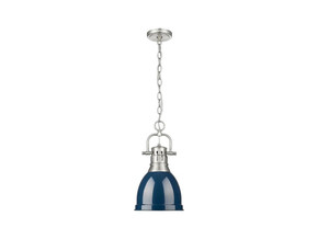 Mini Pendants Metal Shade by Golden ( 62 | 3602-S PW-NVY Duncan ) 