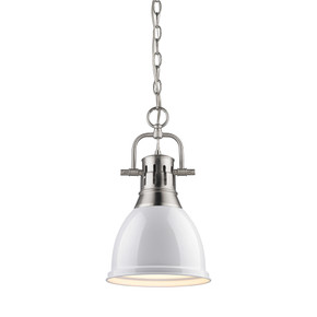 Mini Pendants Metal Shade by Golden ( 62 | 3602-S PW-WH Duncan ) 
