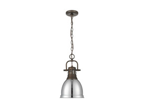 Mini Pendants Metal Shade by Golden ( 62 | 3602-S RBZ-CH Duncan ) 