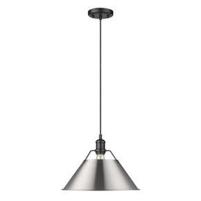 Pendants Metal Shade by Golden ( 62 | 3306-L BLK-PW Orwell ) 