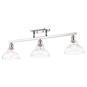 Semi-Flush Mts. Rail Kits by Golden ( 62 | 0305-3SF CH-CLR Carver ) 