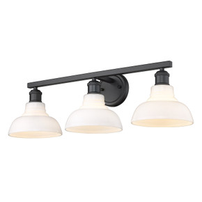 Bathroom Fixtures Three Lights by Golden ( 62 | 0305-BA3 BLK-VMG Carver ) 