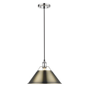Pendants Metal Shade by Golden ( 62 | 3306-L CH-AB Orwell ) 