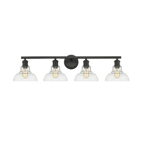 Bathroom Fixtures Four Lights by Golden ( 62 | 0305-BA4 BLK-CLR Carver ) 