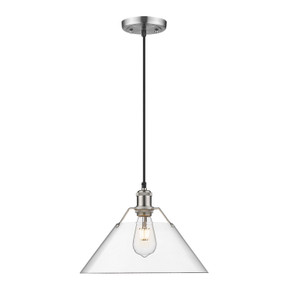 Pendants Glass Down by Golden ( 62 | 3306-L PW-CLR Orwell ) 