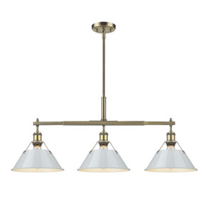 Linear/Island 3 Light Bar by Golden ( 62 | 3306-LP AB-DB Orwell ) 