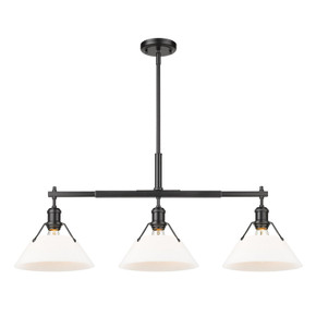 Linear/Island 3 Light Bar by Golden ( 62 | 3306-LP BLK-OP Orwell ) 