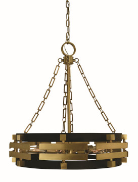Mid. Chandeliers Drum Shade by Framburg ( 8 | 5746 BR/MBLACK Eden ) 