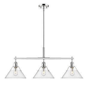 Linear/Island 3 Light Bar by Golden ( 62 | 3306-LP CH-CLR Orwell ) 