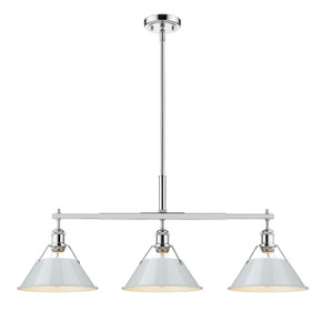 Linear/Island 3 Light Bar by Golden ( 62 | 3306-LP CH-DB Orwell ) 