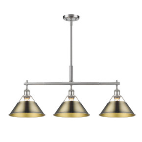 Linear/Island 3 Light Bar by Golden ( 62 | 3306-LP PW-AB Orwell ) 