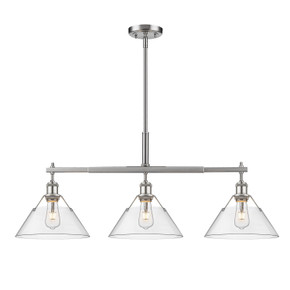Linear/Island 3 Light Bar by Golden ( 62 | 3306-LP PW-CLR Orwell ) 