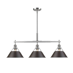 Linear/Island 3 Light Bar by Golden ( 62 | 3306-LP PW-RBZ Orwell ) 