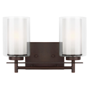Bathroom Fixtures Two Lights by Generation Lighting ( 1 | 4437302EN3-710 Elmwood Park ) 