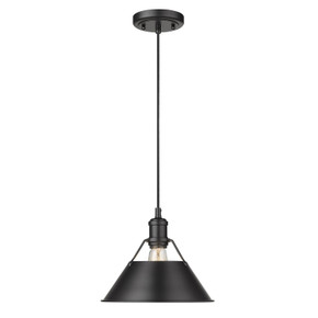 Mini Pendants Metal Shade by Golden ( 62 | 3306-M BLK-BLK Orwell ) 