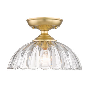 Semi-Flush Mts. Glass Down by Golden ( 62 | 6952-SF BCB-CLR Audra ) 