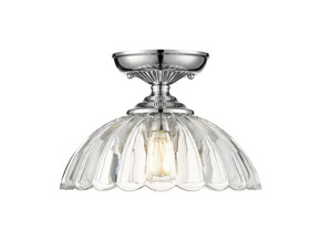 Semi-Flush Mts. Glass Down by Golden ( 62 | 6952-SF CH-CLR Audra ) 